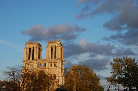 Notre dame sunset