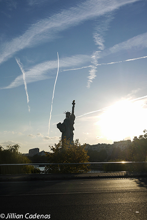 Sunset on Statue of Liberty